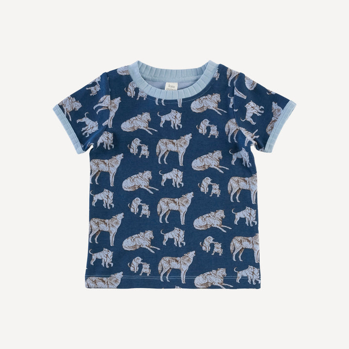 ringer play set | blue wolf family | organic cotton
