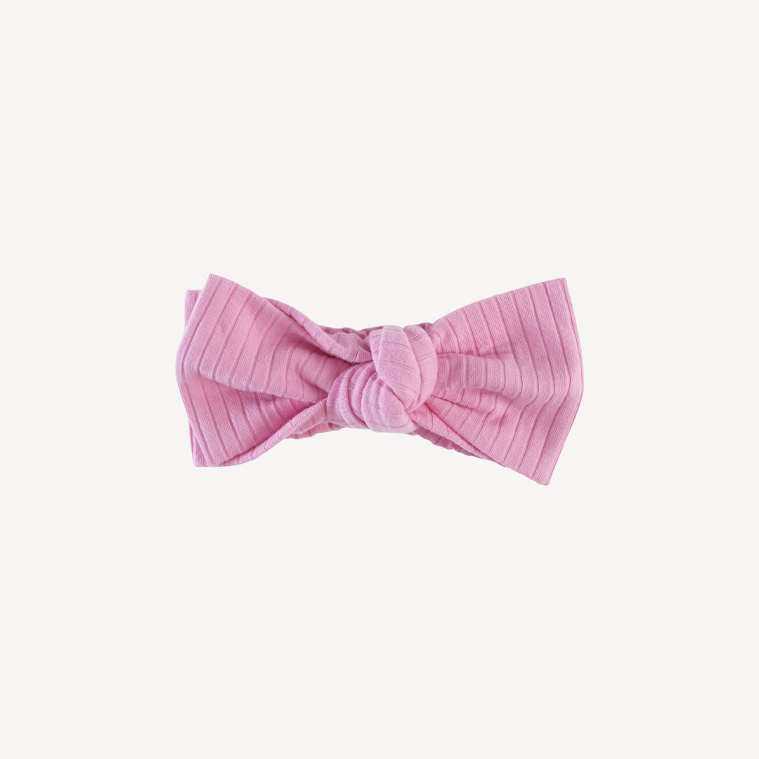 large bow elastic headband | bonbon | organic cotton wide rib