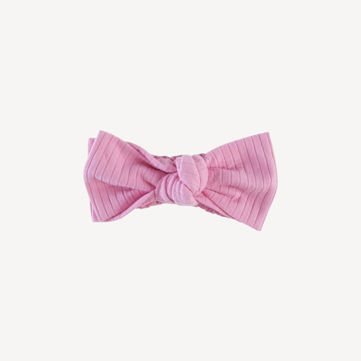 large bow elastic headband | bonbon | organic cotton wide rib