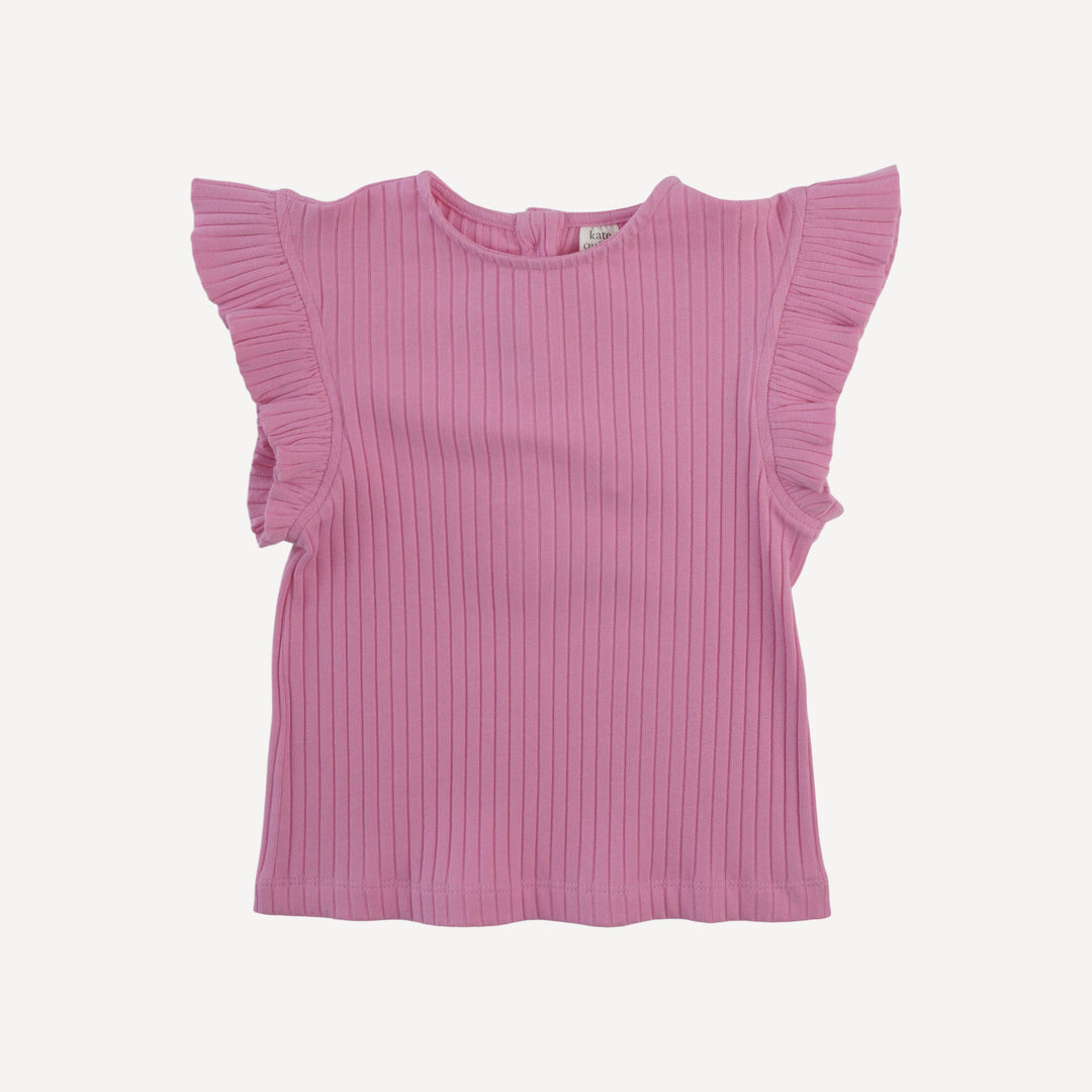 retro flutter tee | bonbon | organic cotton wide rib