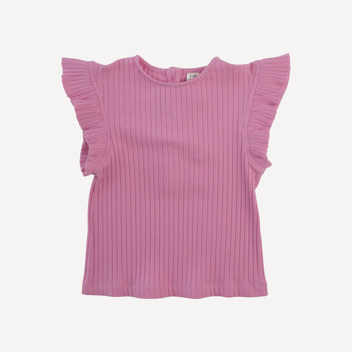 retro flutter tee | bonbon | organic cotton wide rib