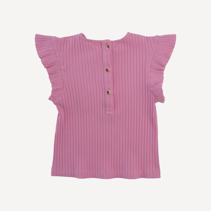 retro flutter tee | bonbon | organic cotton wide rib