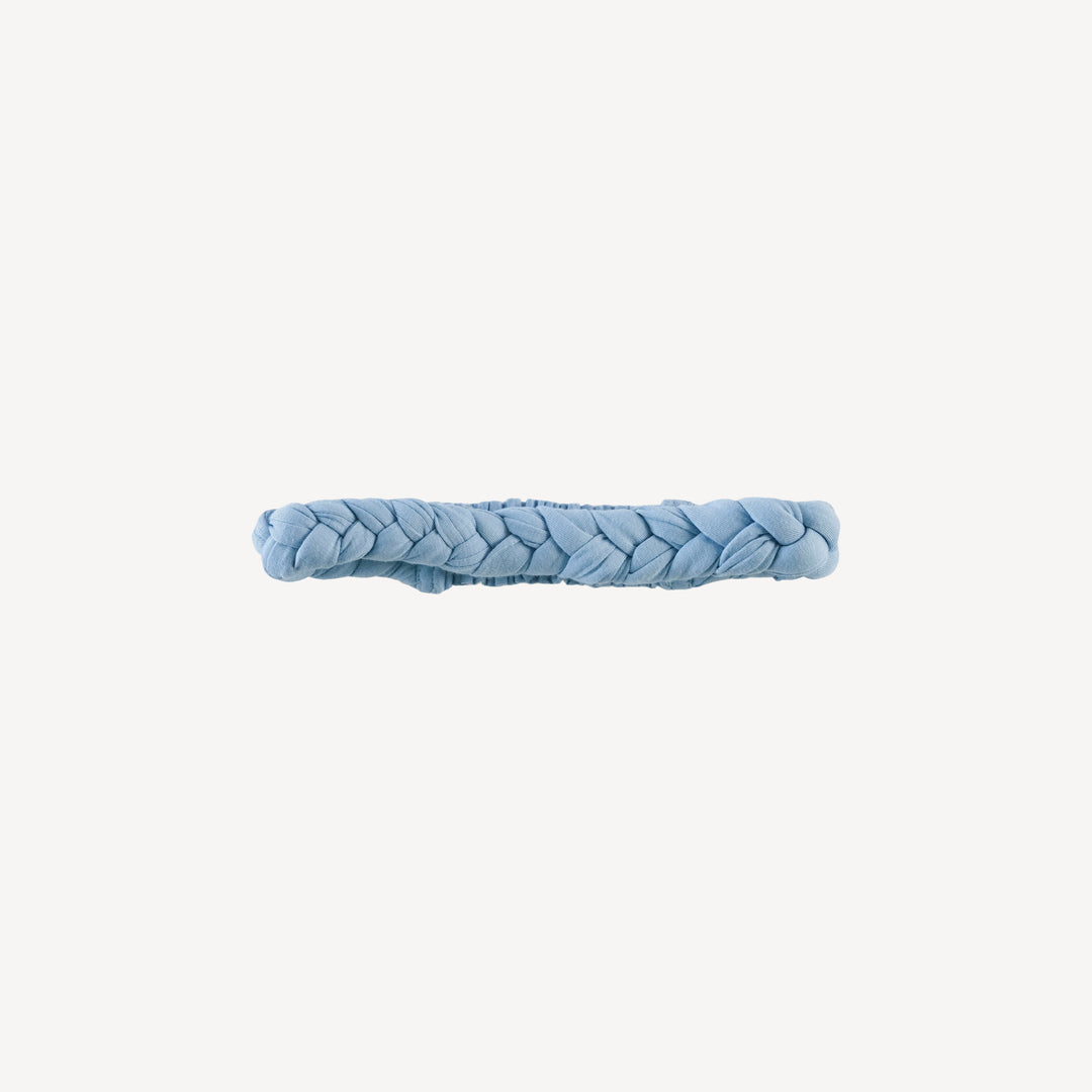 skinny braided headband | glacier blue | bamboo