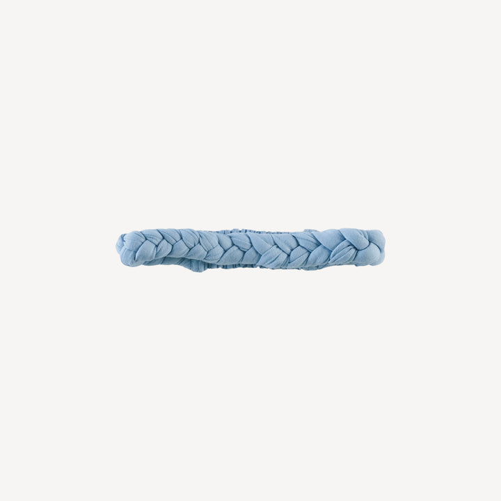 skinny braided headband | glacier blue | bamboo