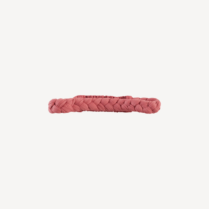 skinny braided headband | berry | bamboo