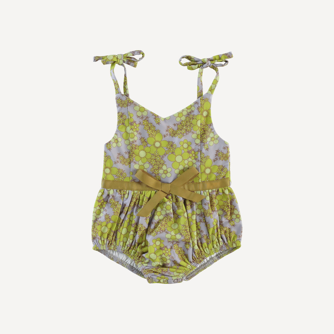 spaghetti tie bow bubble swimsuit | bright granny floral | swim
