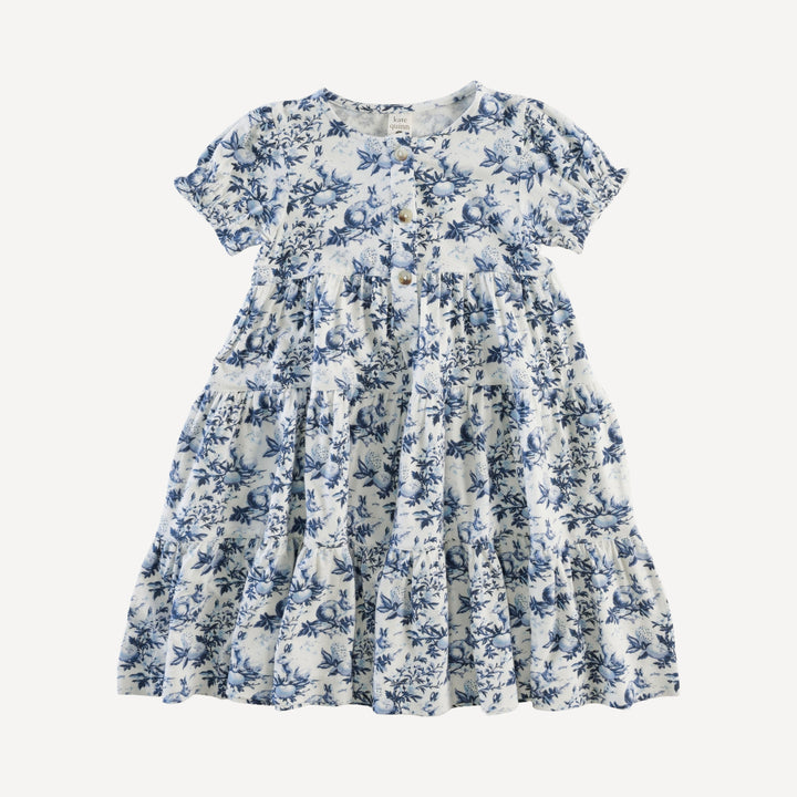 short puff sleeve prairie dress | bunny floral | bamboo