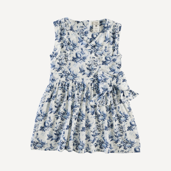 party bow dress | bunny floral | bamboo