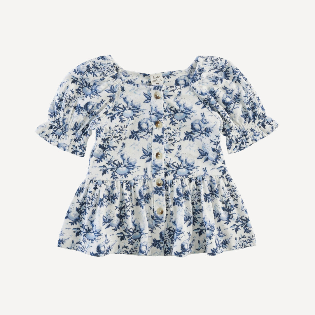 100 acre wood top | bunny floral | bamboo