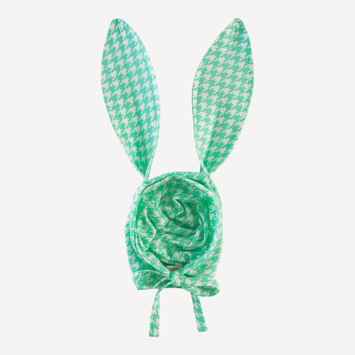 bunny hat | mint houndstooth | bamboo