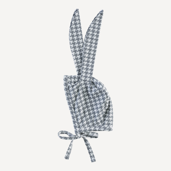 bunny hat | gray houndstooth | bamboo
