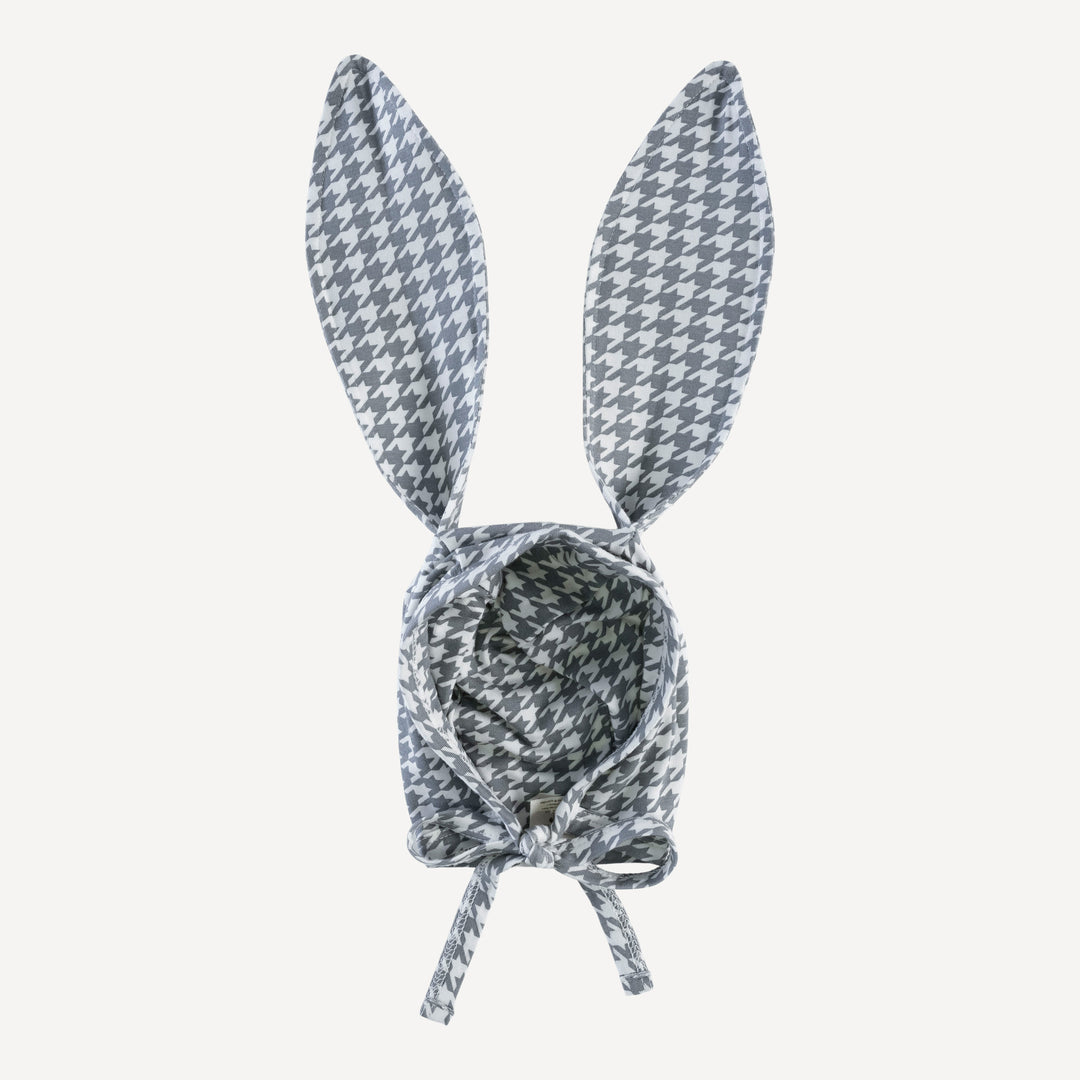 bunny hat | gray houndstooth | bamboo