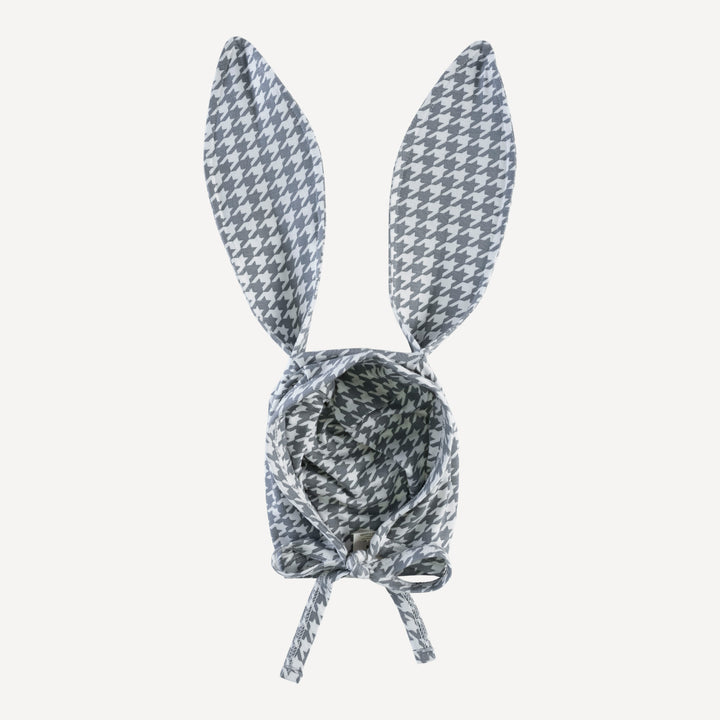 bunny hat | gray houndstooth | bamboo