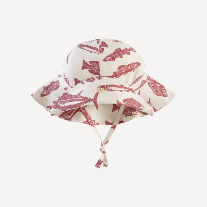 button sun hat | fish | bamboo