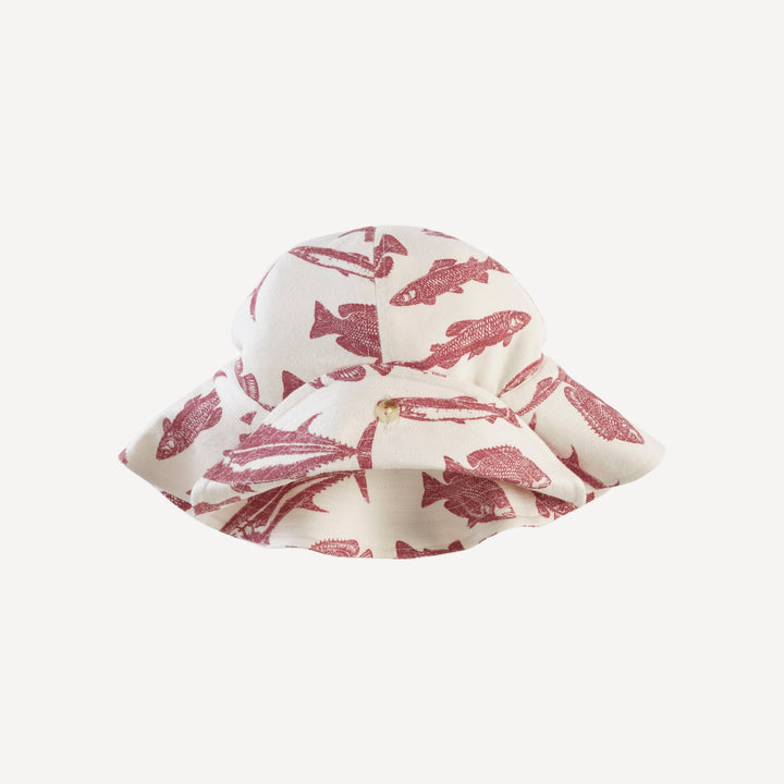 button sun hat | fish | bamboo