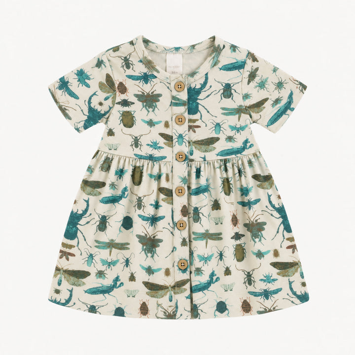 PREORDER nora dress | aqua insects | modal