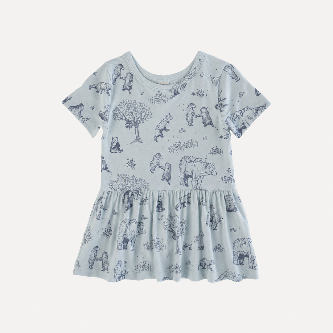 PREORDER short sleeve hazel twirl top | opal bear family | organic cotton interlock