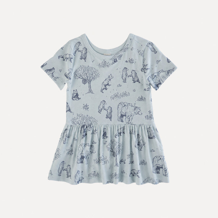 PREORDER short sleeve hazel twirl top | opal bear family | organic cotton interlock