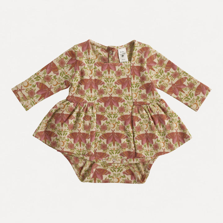 PREORDER long sleeve ballerina bubble | butterfly night | organic cotton interlock