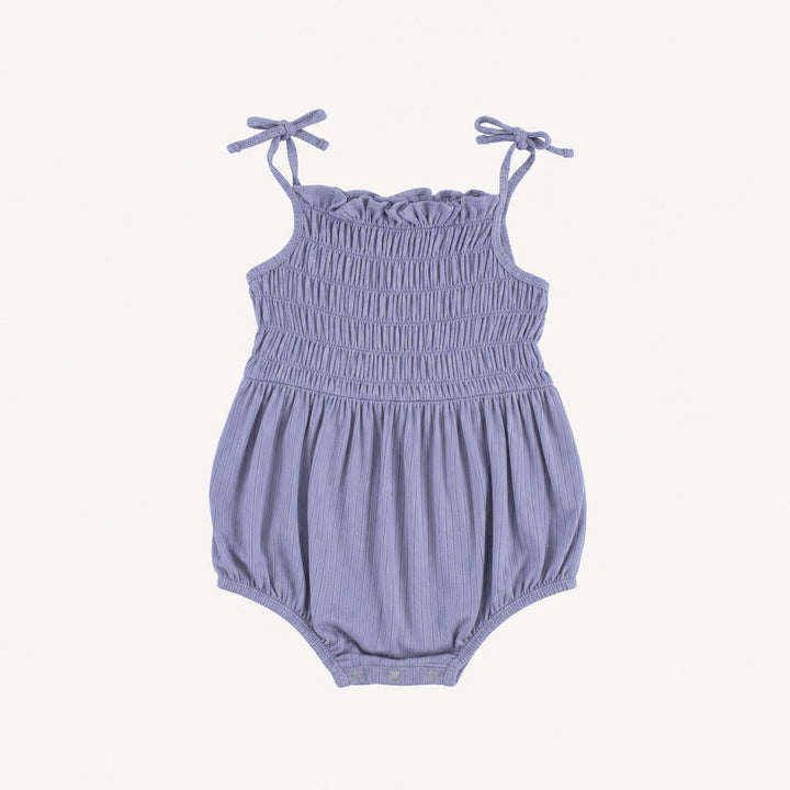 PREORDER smocked tie bubble | hydrangea | woods rib