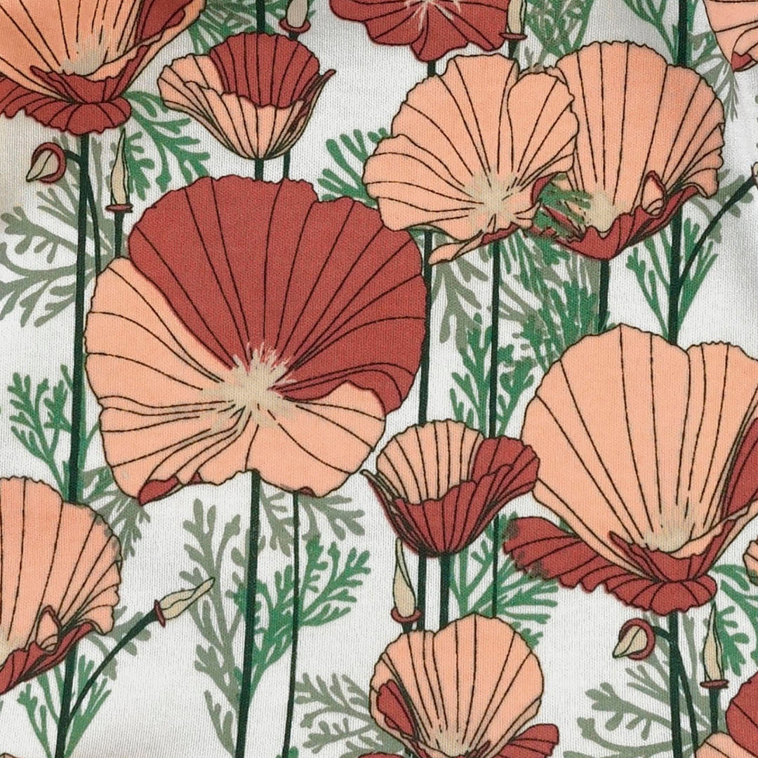 jade set | california poppies | organic cotton interlock