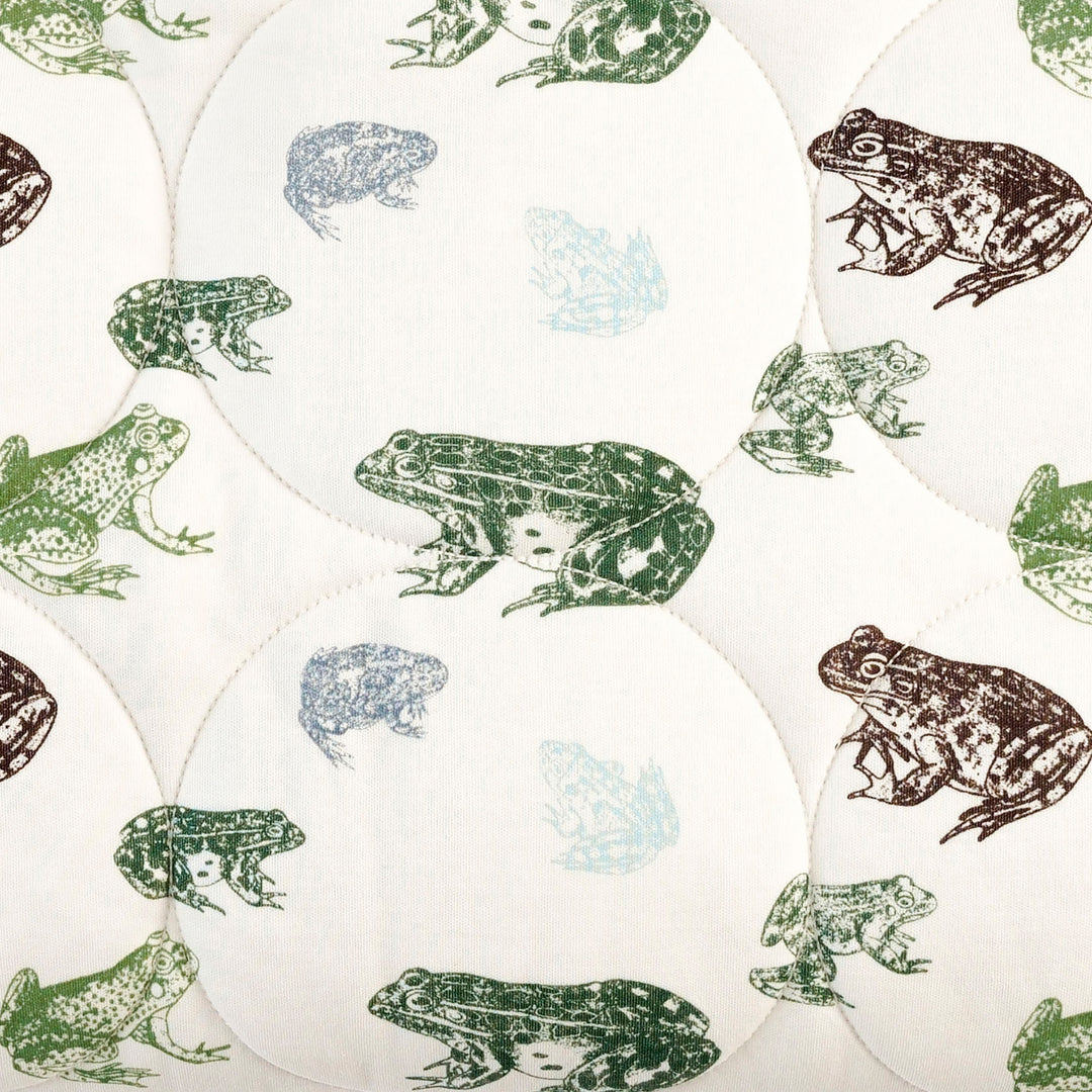 classic circle quilt | cali frogs | organic cotton interlock