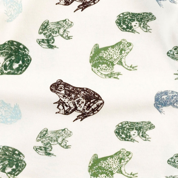 long sleeve square neck smocked top | cali frogs | organic cotton interlock