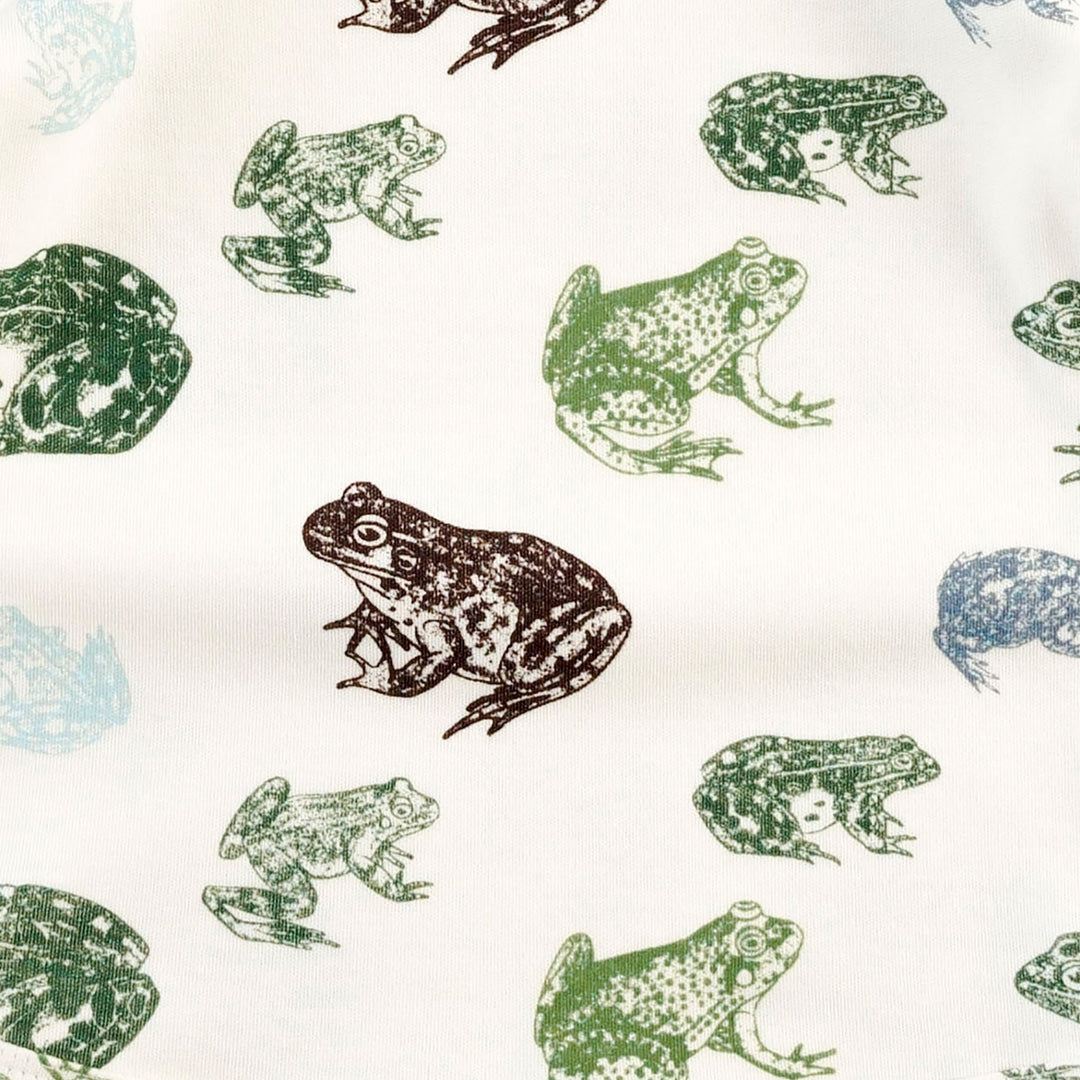 womens smocked short | cali frogs | organic cotton interlock
