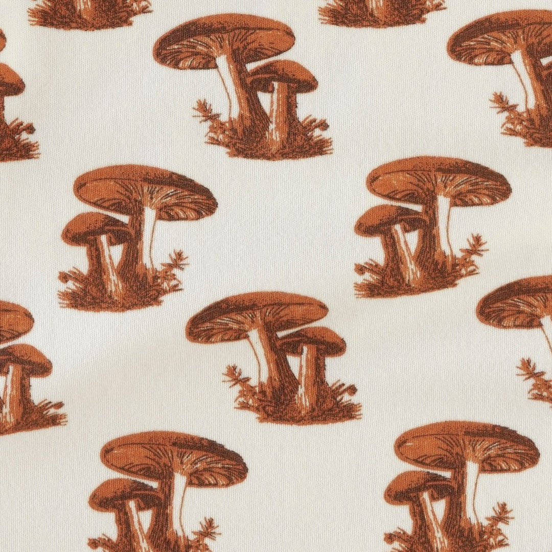 single layer blanket | caramel forest mushroom | organic cotton interlock