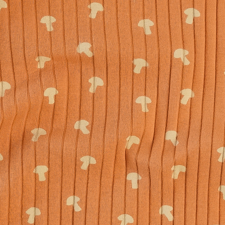 single layer blanket | caramel tiny mushroom | classic rib