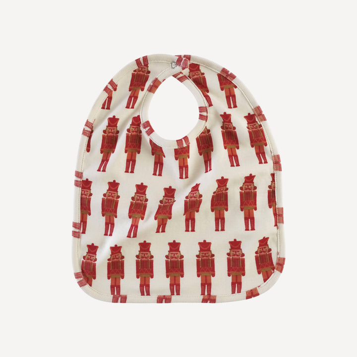 bib | cardinal nutcracker | organic cotton single rib