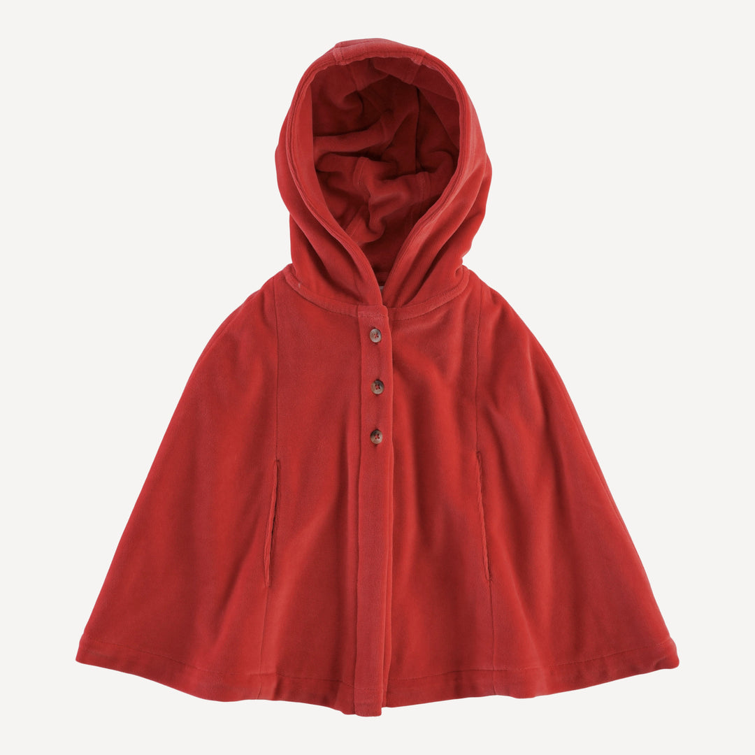 cape | cardinal | organic cotton velour