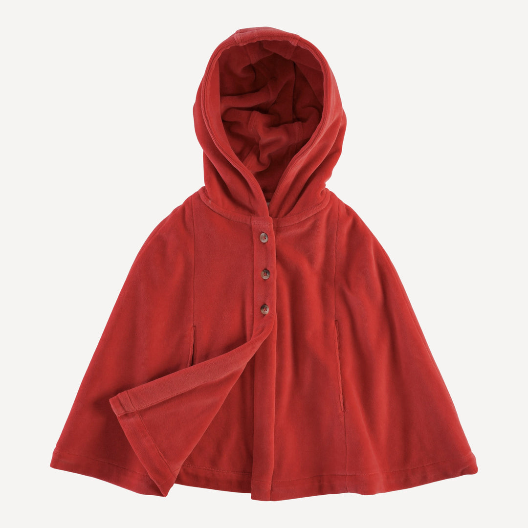 cape | cardinal | organic cotton velour