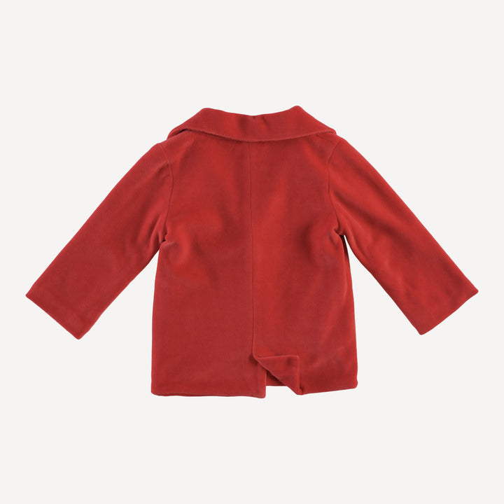 suit jacket | cardinal | organic cotton velour