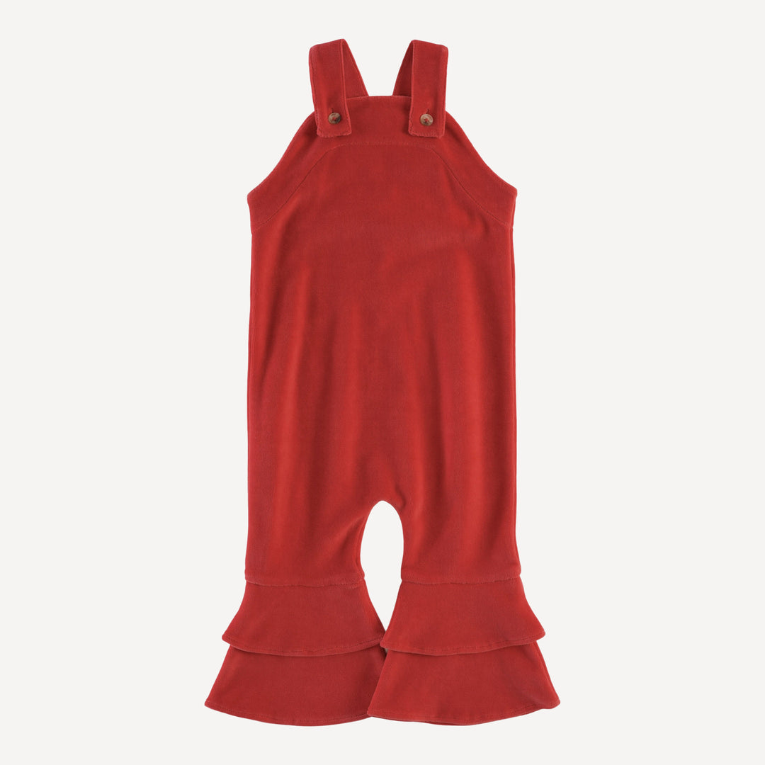 anne jumpsuit | cardinal | organic cotton velour