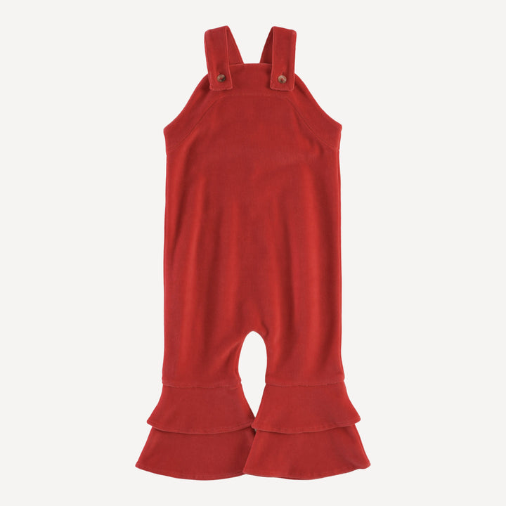 anne jumpsuit | cardinal | organic cotton velour