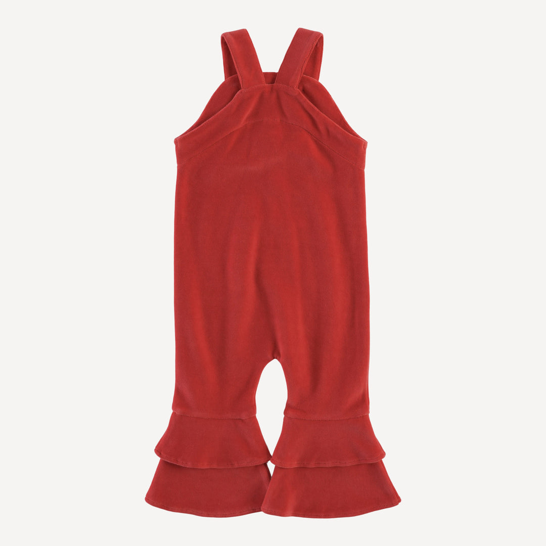 anne jumpsuit | cardinal | organic cotton velour