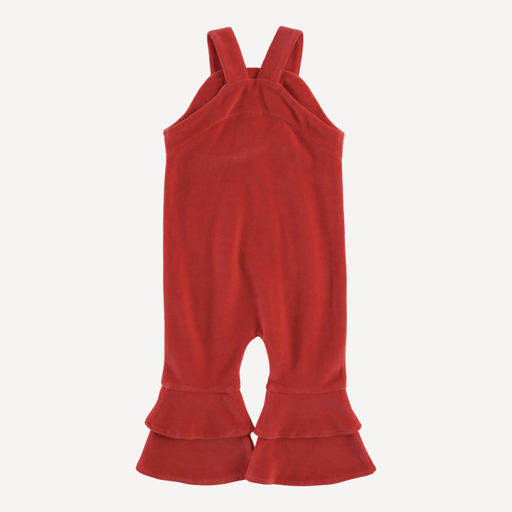 anne jumpsuit | cardinal | organic cotton velour