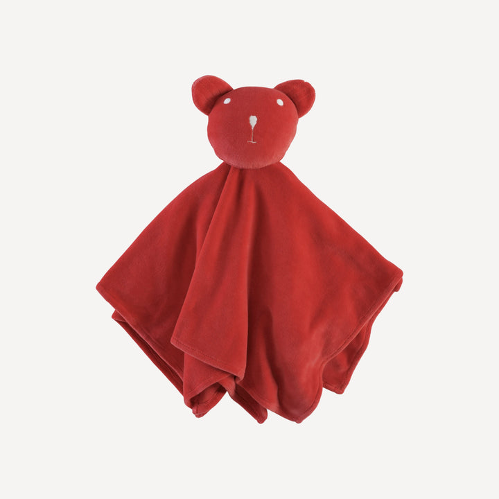 bear mini swaddler | cardinal | organic cotton velour