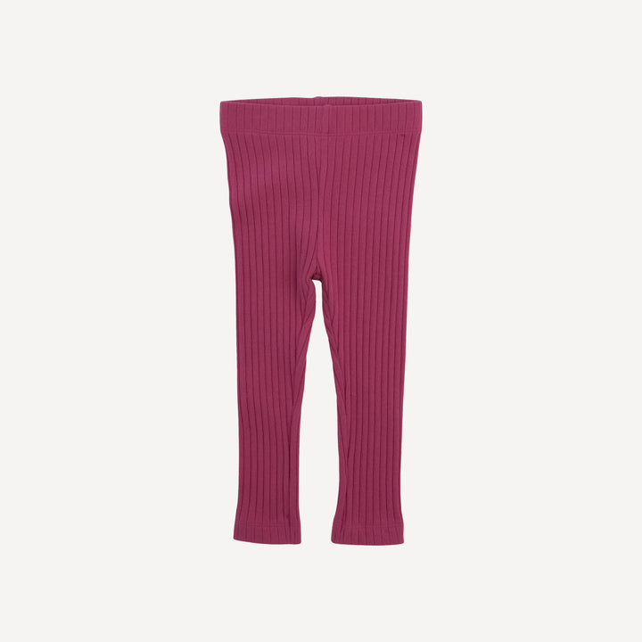 classic skinny legging | carmine | organic cotton wide rib