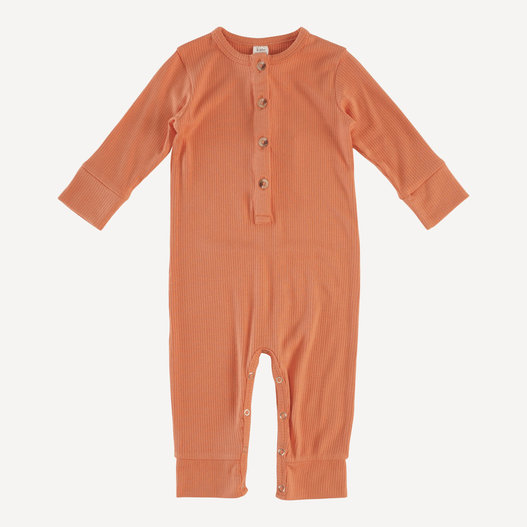 long sleeve sport union suit | carnelian | modal skinny rib