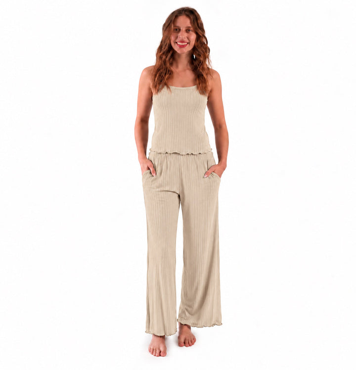 PREORDER womens jade set | oatmeal | woods rib