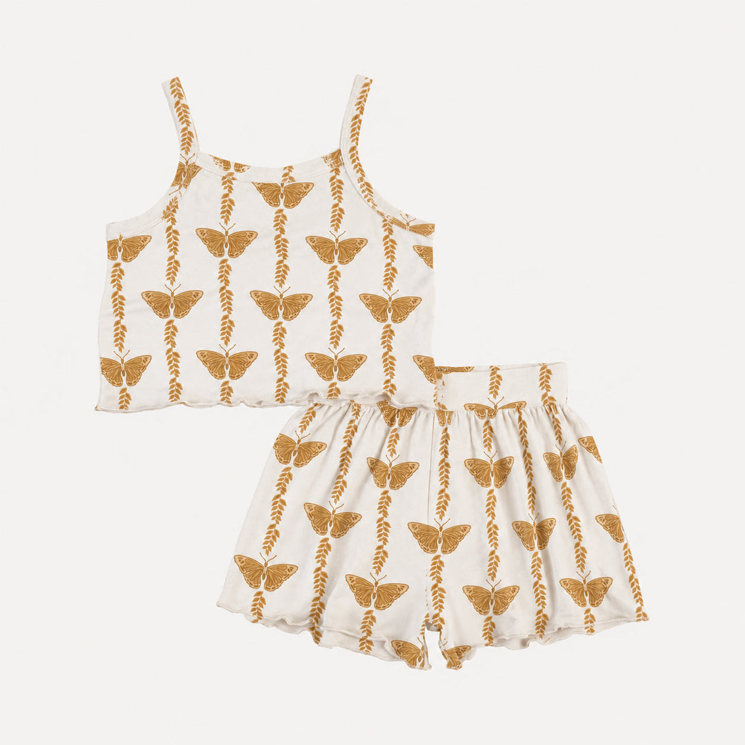 PREORDER jade short set | butterfly vine | bamboo