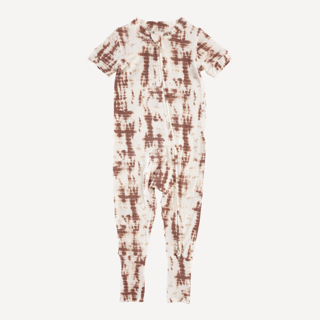 short sleeve convertible zippy pj | cedar shibori | modal