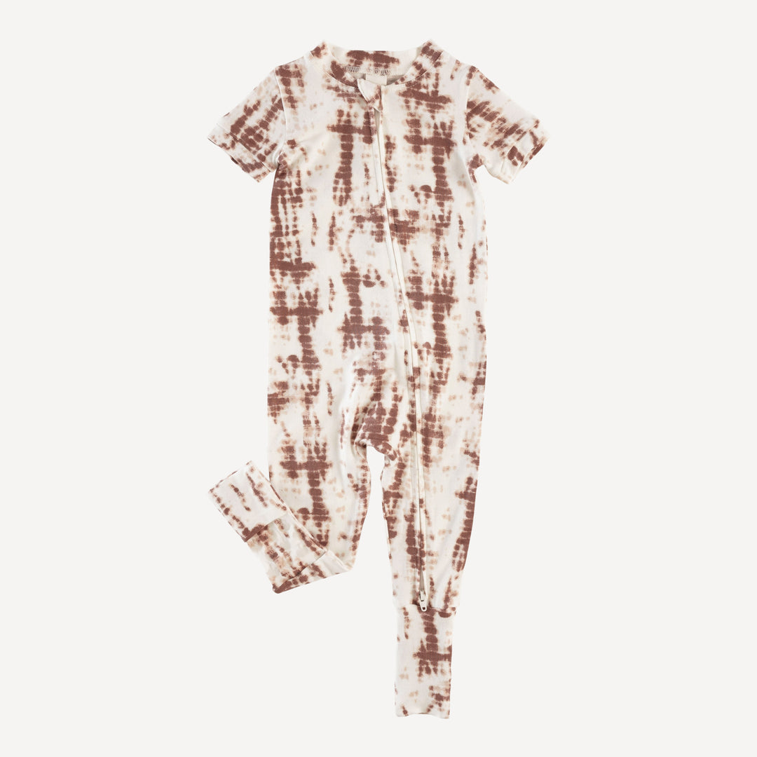 short sleeve convertible zippy pj | cedar shibori | modal