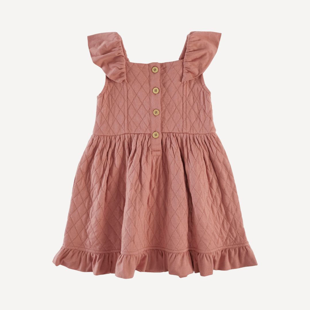 quilted party dress | cedar | modal