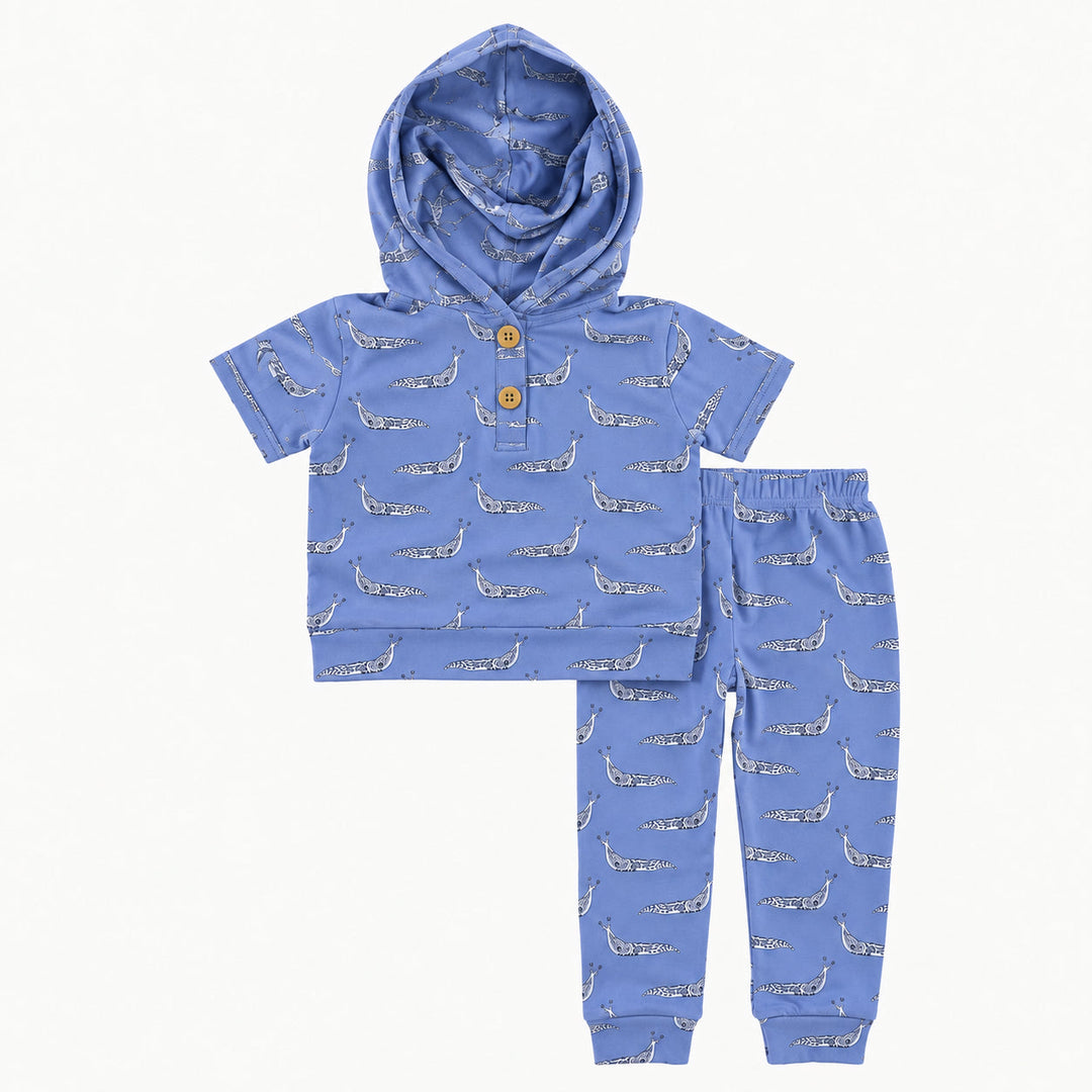 PREORDER short sleeve hooded jogger set | slug party | modal