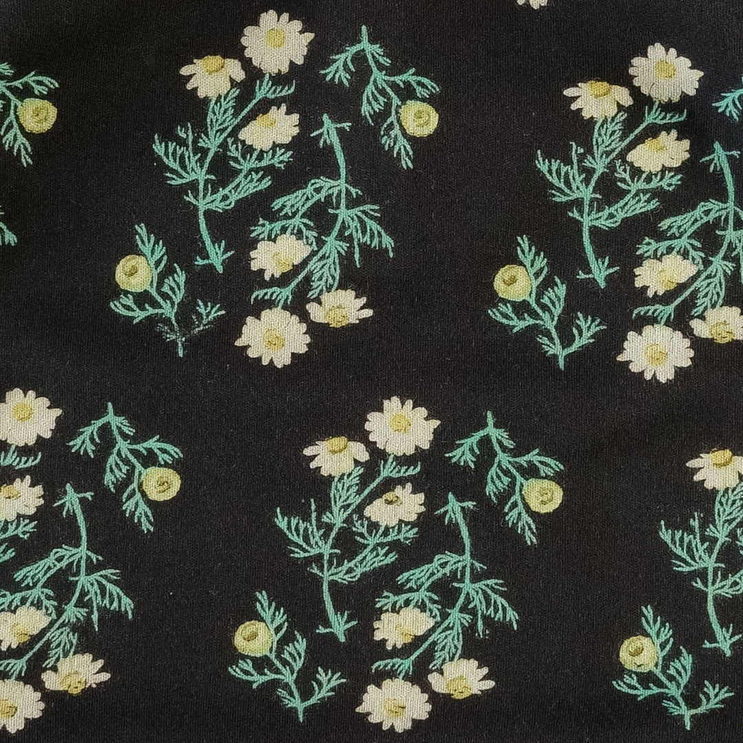 tie booties | chamomile black | organic cotton interlock