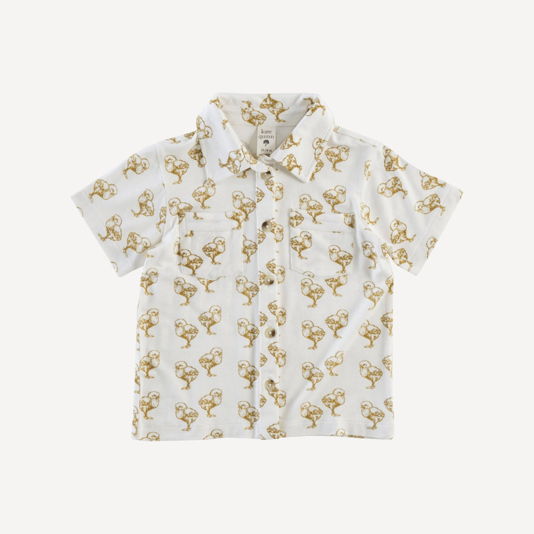 short sleeve pocket button shirt | chicks | bamboo