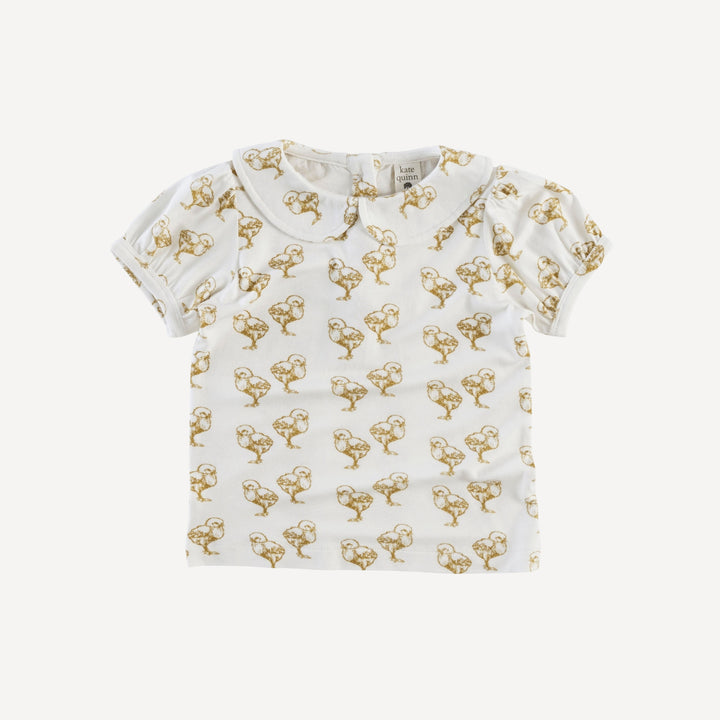 short sleeve peter pan top | chicks | bamboo